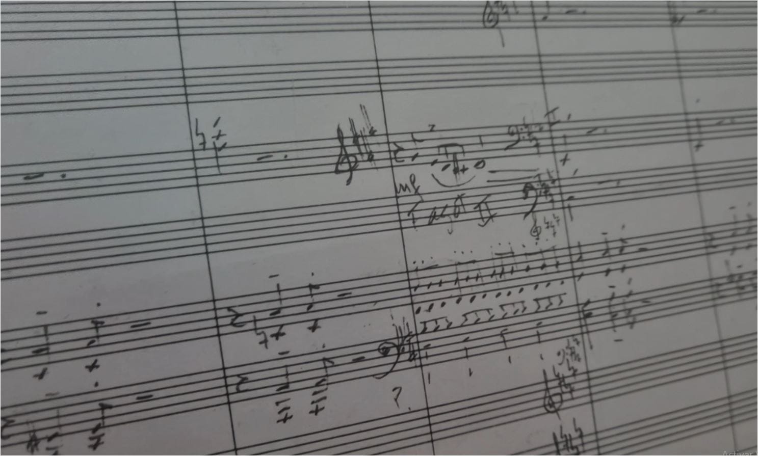 Partitura manuscrita de Manolo Sanlúcar
